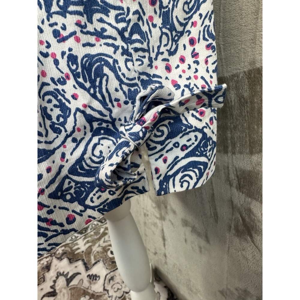 Lilly Pulitzer Womens Delia Starfish Print Blue Pink Shift Dress Size 4 - Picture 5 of 13